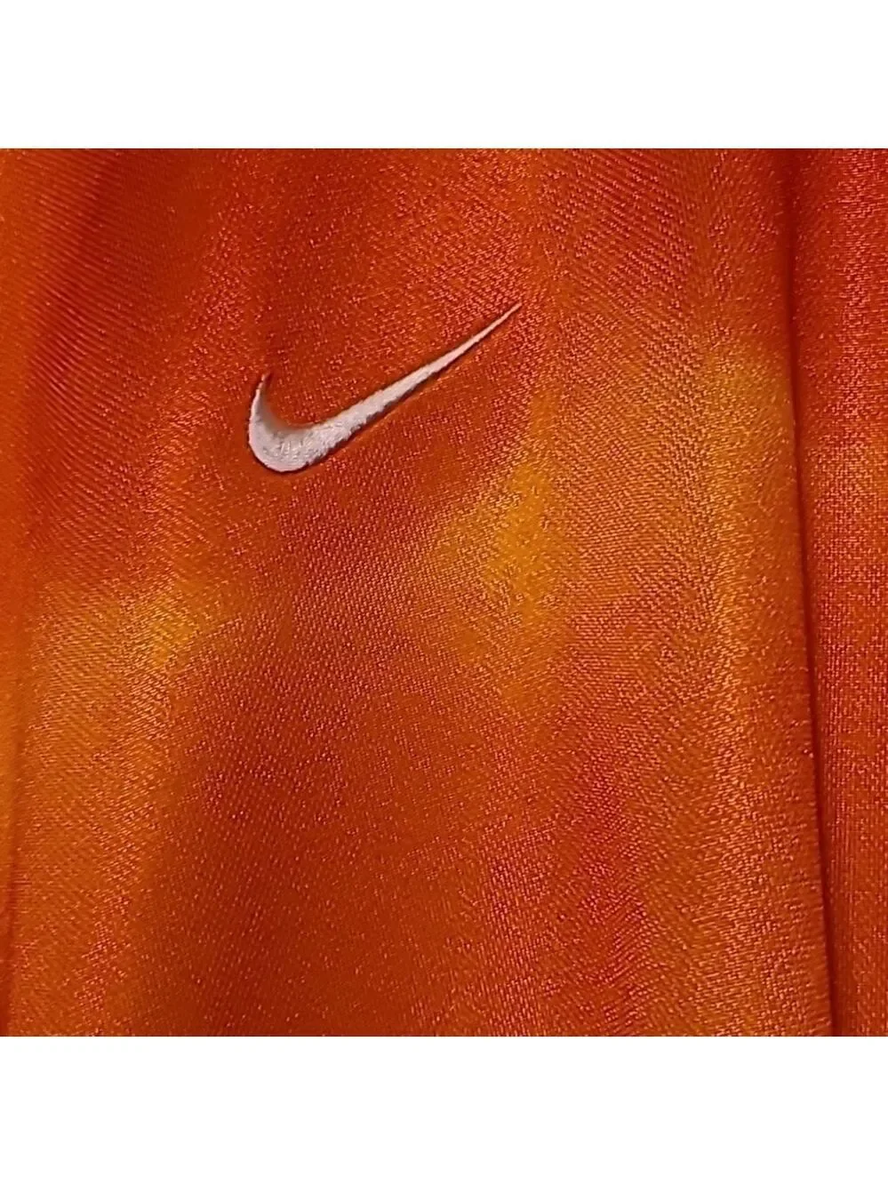 Nike Team vintage Soccer jersey made in USA. Orange/black. (#473)